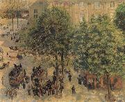 Camille Pissarro Place du Theatre Francais in Paris oil